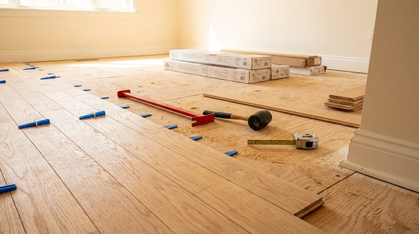 Wood flooring install