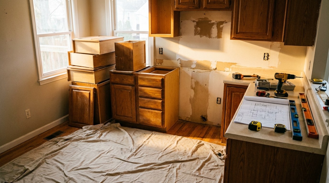 Kitchen remodel in progress by HammerHead